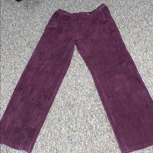 Velvet long pants
